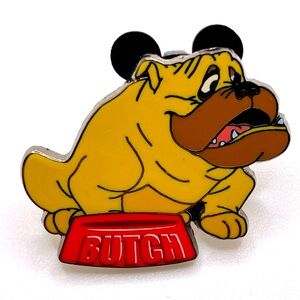 Butch the Bulldog & Bowl LE Lady and the Tramp 50th Anniversary Pin # 36580
